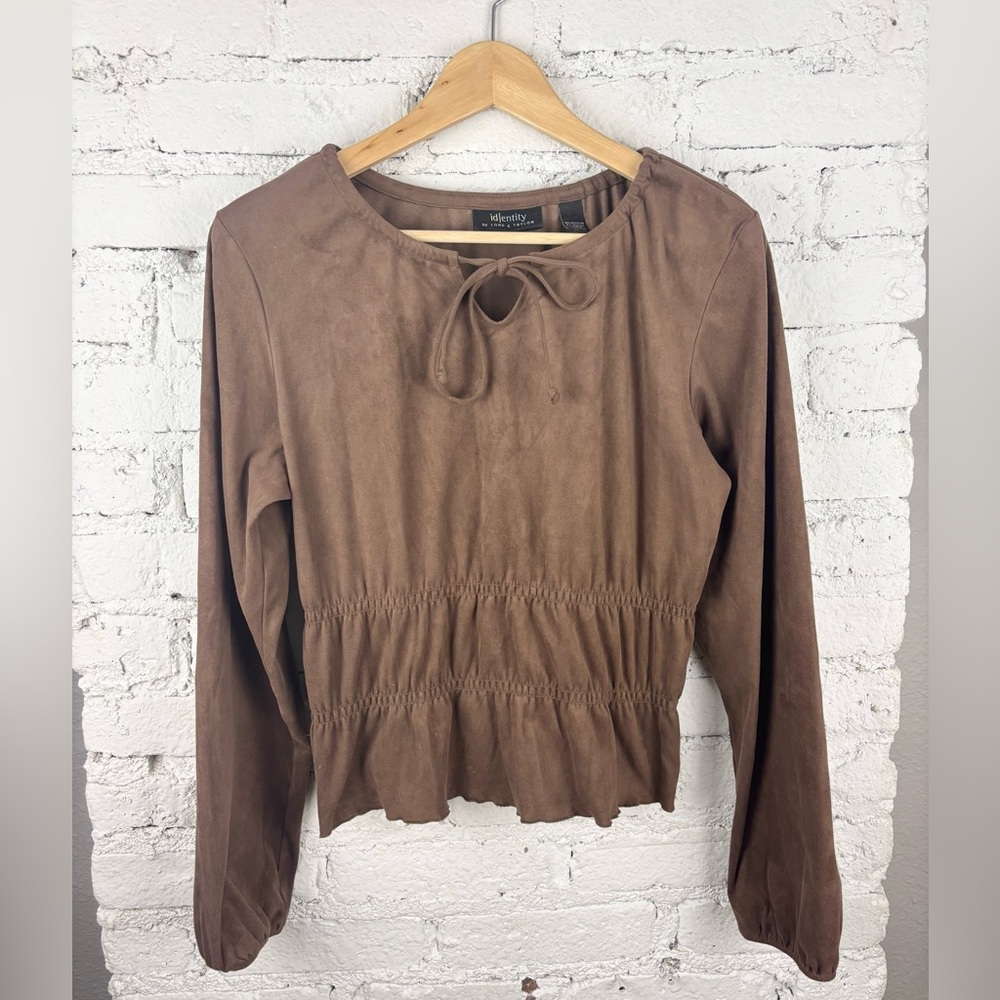 Vintage Identity by Lord and Taylor Faux Suede Boho Top